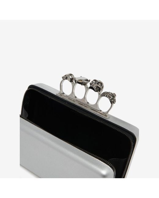 Alexander McQueen White The Knuckle Twisted Clutch for men