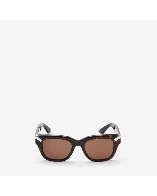 Alexander McQueen Multicolor Brown Punk Rivet Square Sunglasses for men