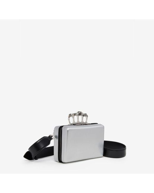 Alexander McQueen White The Knuckle Twisted Clutch for men