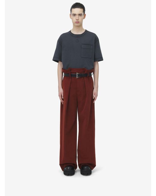 Alexander McQueen Übergroße Paper Bag Hose in Red für Herren