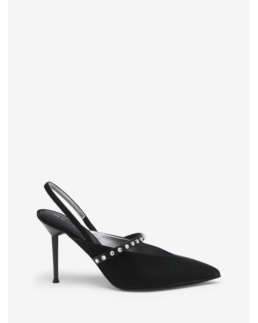 Alexander McQueen Black Revel Slingback