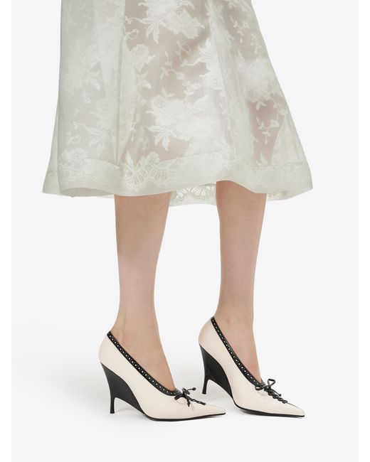 McQueen White Koko Pump