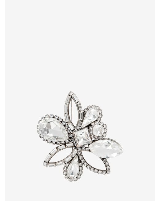 McQueen White Chandelier Brooch