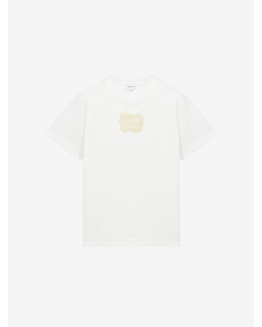 T-Shirt Con Patch E Logo Ricamato di McQueen in White