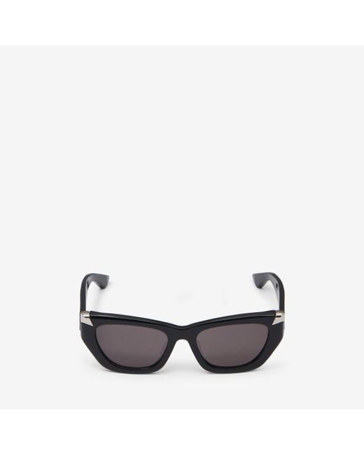 Alexander McQueen Black Punk Rivet Geometric Sunglasses