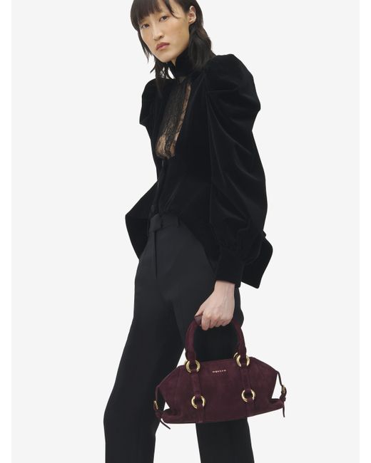 Alexander McQueen Purple Kleine Farringdon Tasche