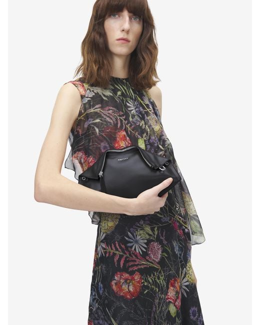 Alexander McQueen Black Manta Clutch