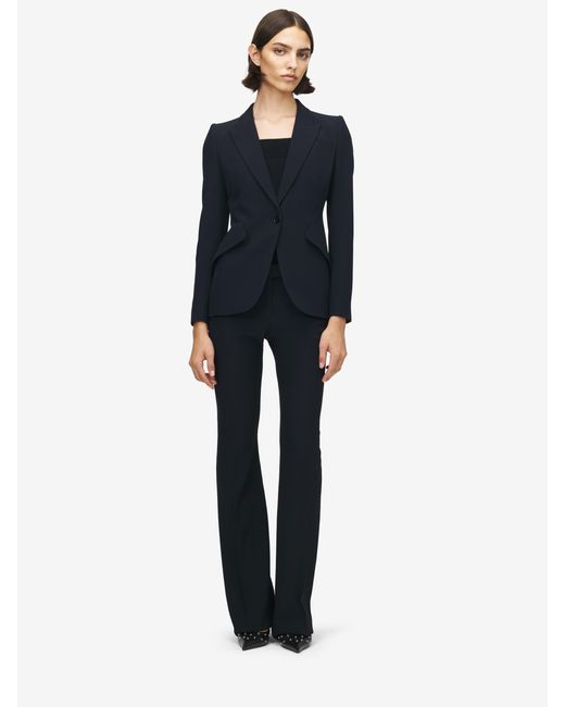 McQueen Black Crepe Blazer