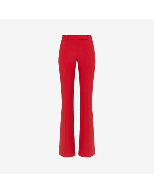 Alexander McQueen Red Narrow Bootcut Trousers