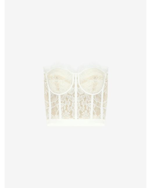 McQueen White Lace Corset