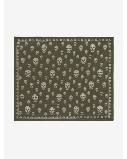 Sciarpa Skull Classica di McQueen in Green