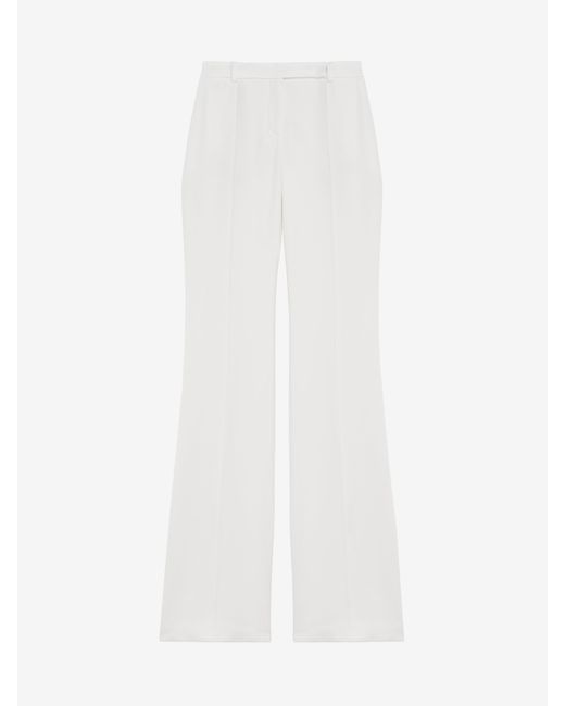 McQueen White Narrow Bootcut Trousers