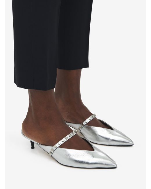 Alexander McQueen White Revel Mule