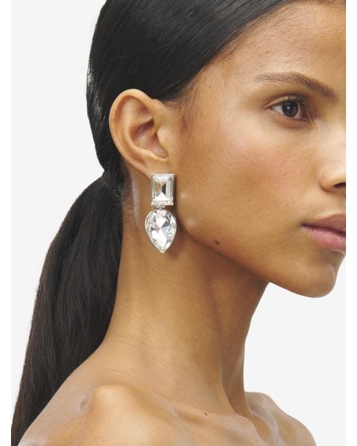 Boucles D'Oreilles Cocktail Alexander McQueen en coloris White