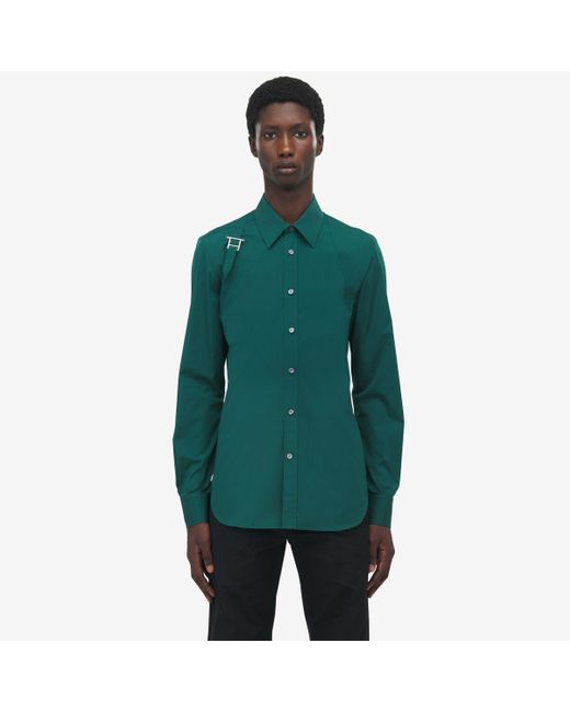 メンズ Alexander McQueen Tバー ハーネス シャツ Green