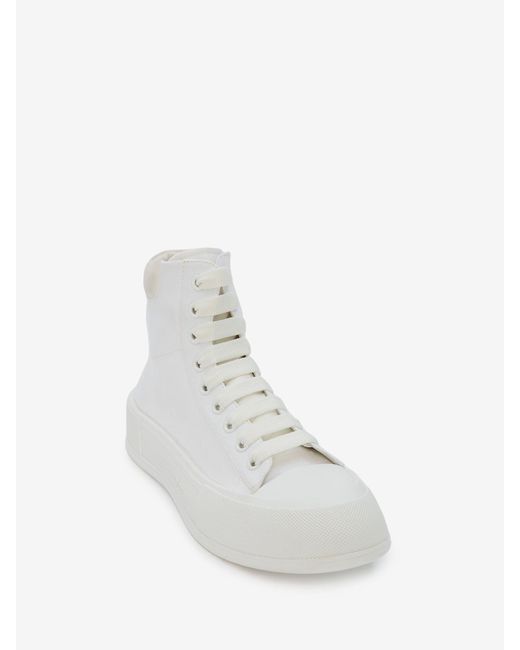 Alexander McQueen Sneakers Alte in Pelle uomo - Glamood Outlet