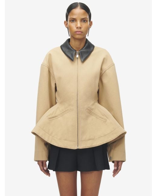 Giacca Con Volant di Alexander McQueen in Natural