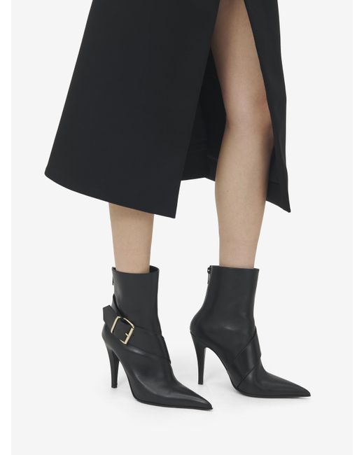 Alexander McQueen Black Heron Buckle Boot