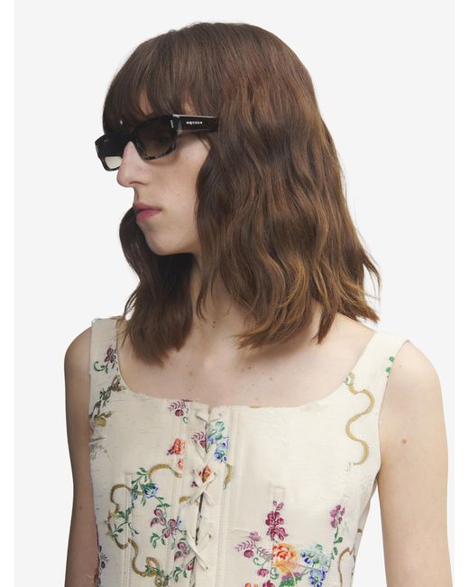 McQueen Multicolor T-Bar Rivet Panthos Sunglasses