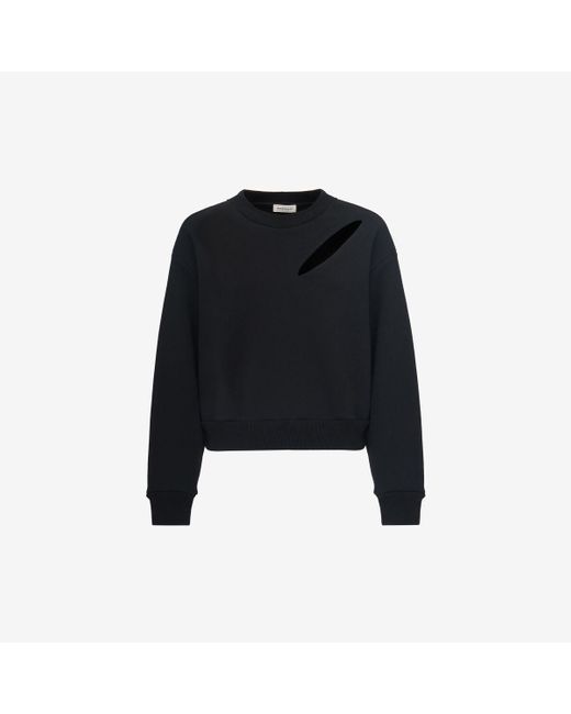 Alexander McQueen Black Slashed Sweatshirt