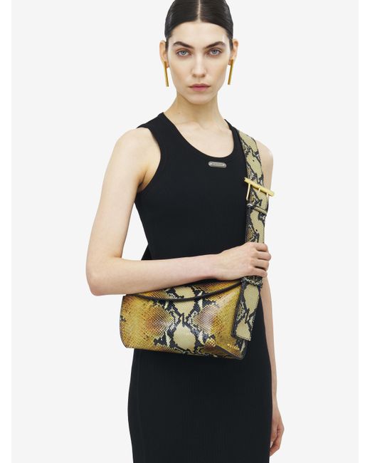 Borsa Sling T-Bar di Alexander McQueen in White