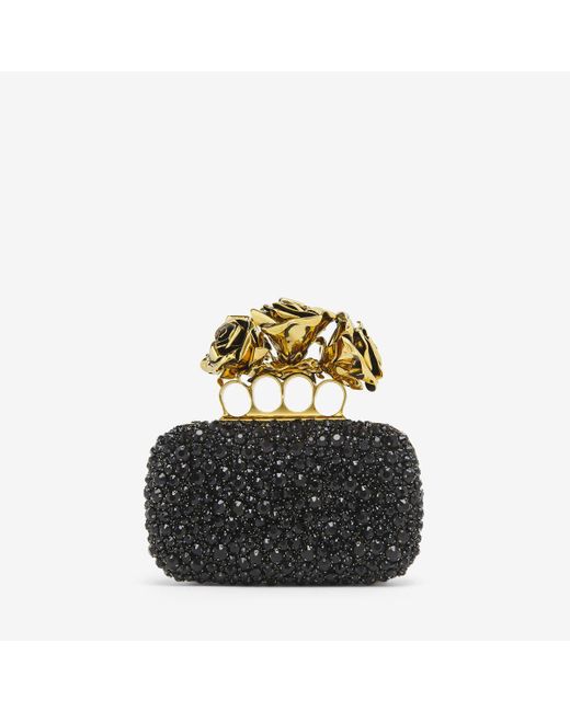 Alexander McQueen ローズ ナックル クラッチ Black