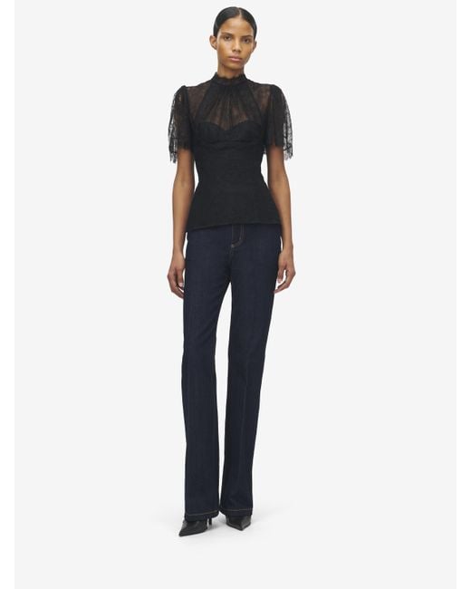 Alexander McQueen Blue Jeans Mit Geradem Bein