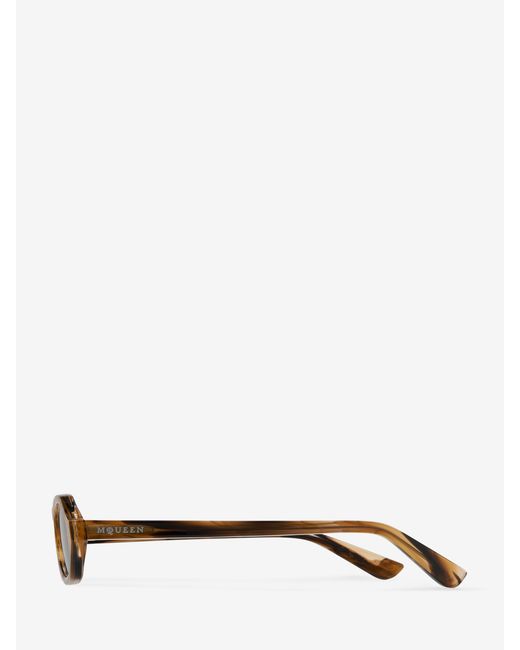 McQueen Natural Geometric Oval Sunglasses