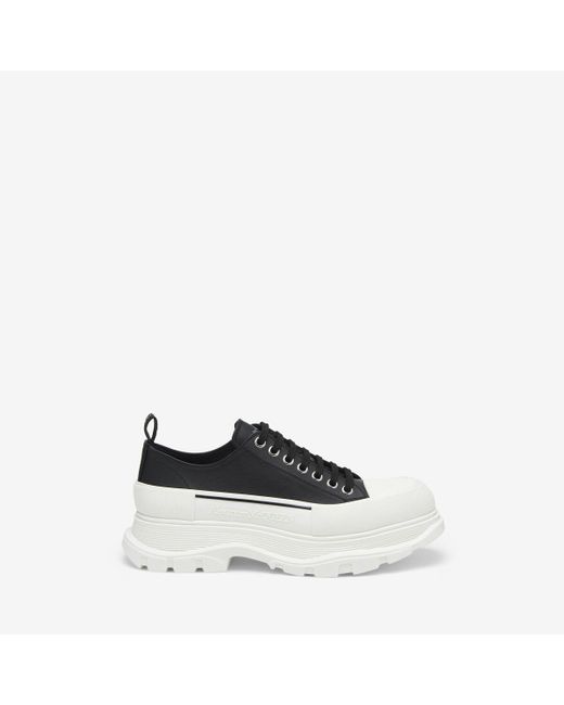 Alexander McQueen Black Tread Slick Lace Up for men