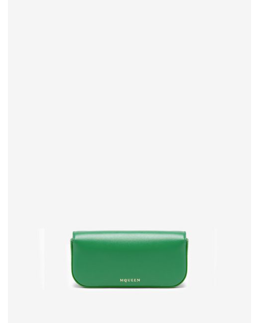 Alexander McQueen Green Small Skull Flower Bag