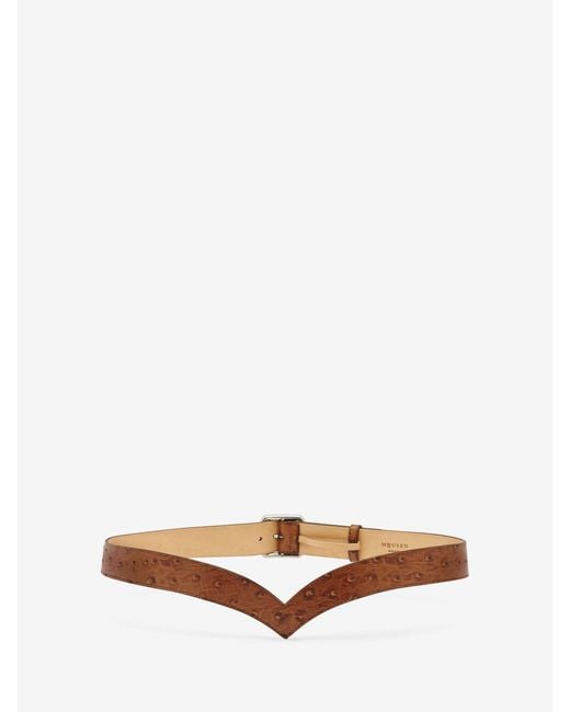 McQueen White Classic Bumster Belt