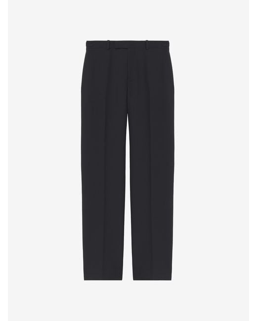 McQueen Blue Wool Mohair Tailored Trousers for men