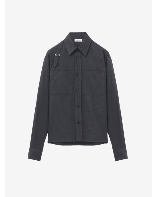 McQueen Blue Harness Overshirt for men
