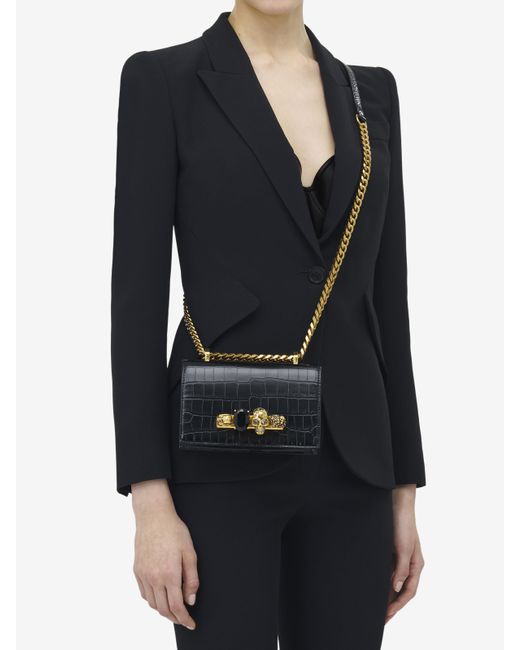 McQueen Women's White Mini Jeweled Satchel