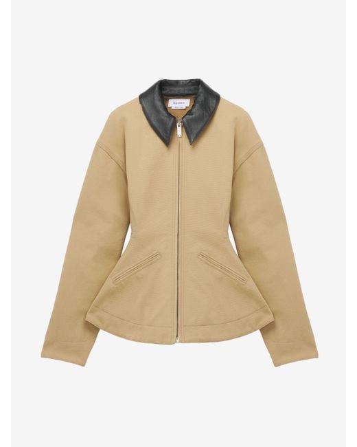 Veste À Basque En Toile Délavée Alexander McQueen en coloris Natural