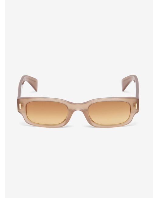 McQueen Natural T-Bar Rivet Panthos Sunglasses