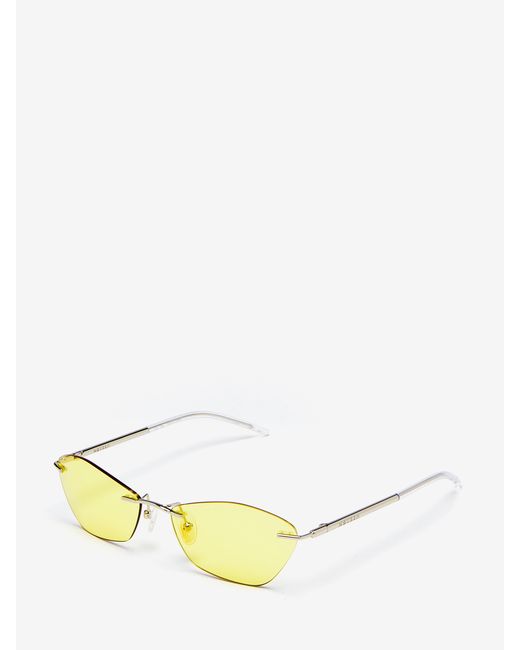 McQueen Yellow T-bar Slim Sunglasses