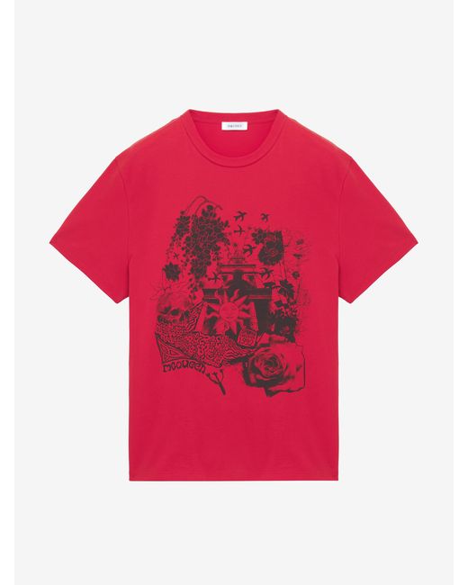 McQueen Red Fanzine Print T-Shirt for men