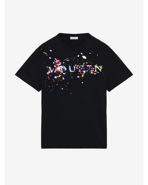 Alexander McQueen T-Shirt Mit Confetti-Logo in Black für Herren
