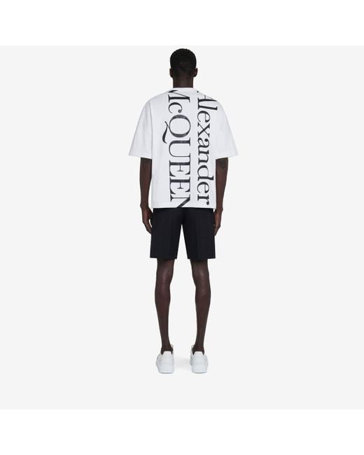 Alexander McQueen T-shirt mit großem logo in White für Herren