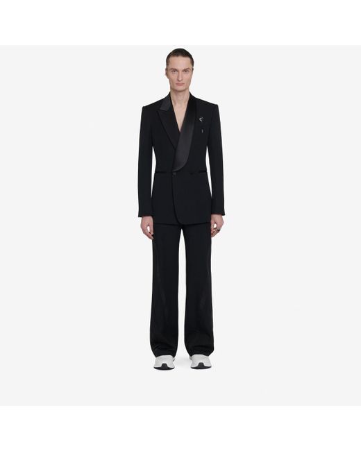 Pantalon de smoking à rayures en biais Alexander McQueen pour homme en coloris Black