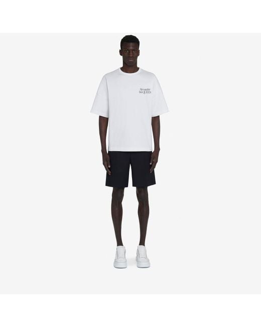 Alexander McQueen T-shirt mit großem logo in White für Herren