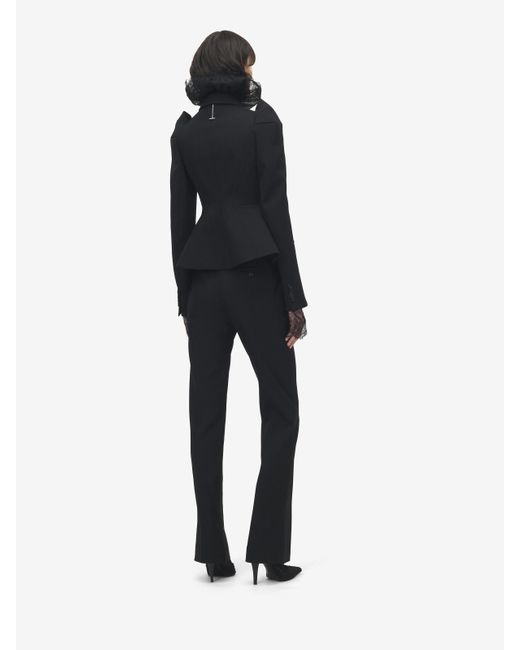 Alexander McQueen Black Shoulder Double-breasted Jacket