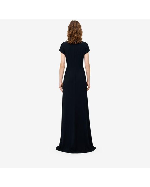 Alexander McQueen バンシー エンブロイダリー イブニングドレス Blue