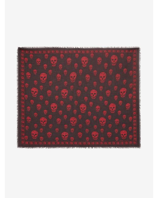 Sciarpa Skull Classica di McQueen in Red