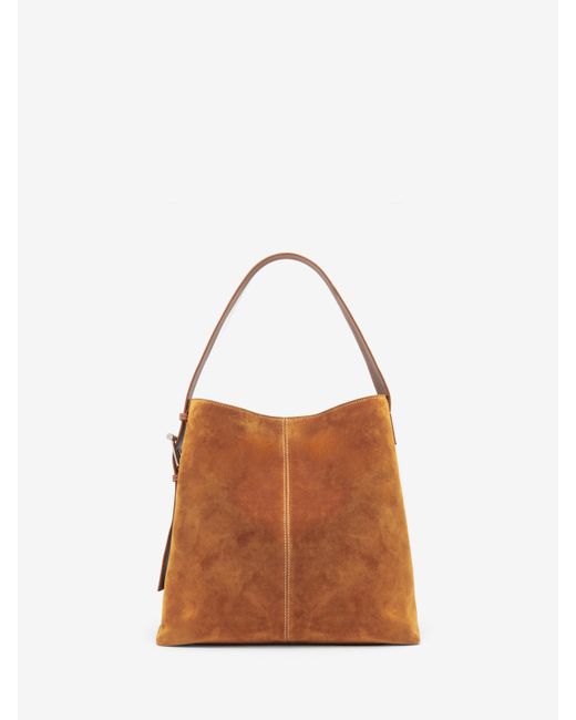 Borsa A Spalla Sling T-Bar di Alexander McQueen in Brown