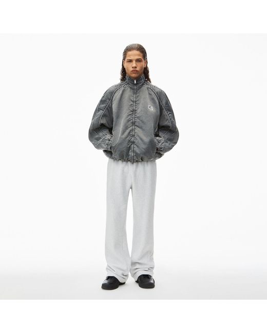 Alexander Wang Black Oversized Piped Track Jacket for men