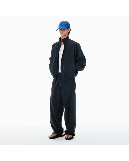 Alexander Wang Blue Perforated Logo Track Pants for men