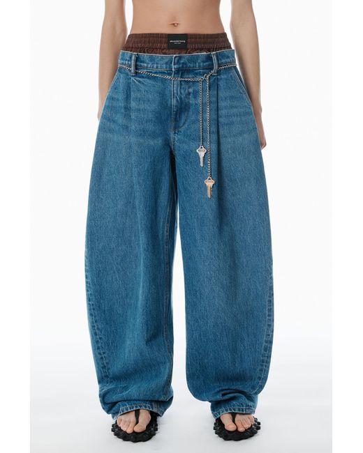 Alexander Wang Blue Pre-Styled Ballon-Leg Jeans