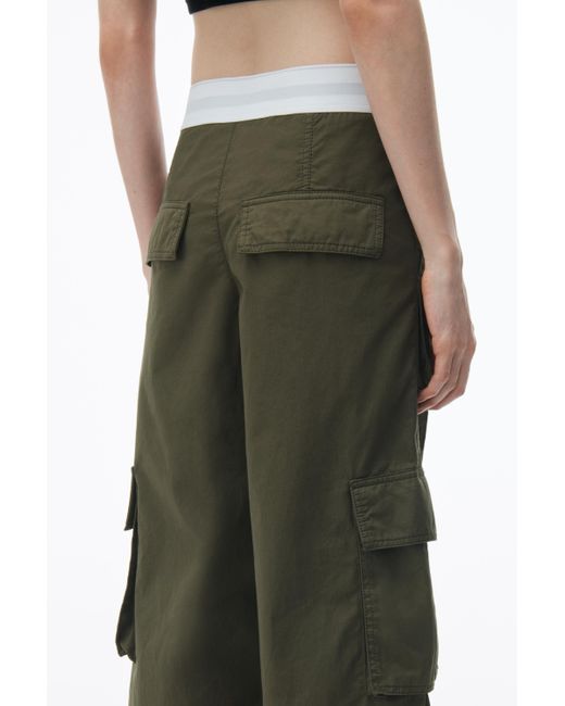 Alexander Wang Multicolor Mid-rise Cargo Rave Pants In Cotton Twill